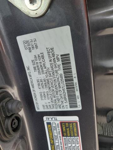 5J6RW2H57LL025489 - 2020 HONDA CR-V EX GRAY photo 13