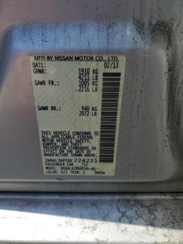 1N4AL3AP1DC224221 - 2013 NISSAN ALTIMA 2.5 SILVER photo 12