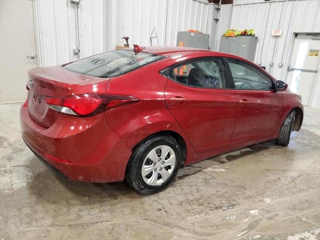 5NPDH4AEXGH769016 - 2016 HYUNDAI ELANTRA SE MAROON photo 3