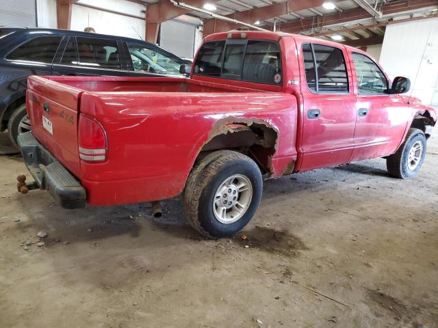 1B7GG2AN4YS769956 - 2000 DODGE DAKOTA QUAD RED photo 3