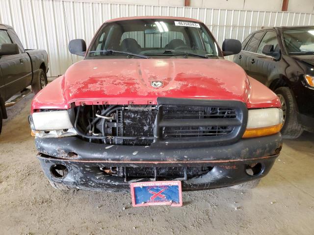 1B7GG2AN4YS769956 - 2000 DODGE DAKOTA QUAD RED photo 5