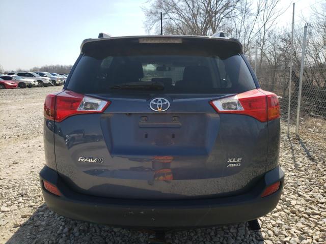 JTMRFREV3DD007439 - 2013 TOYOTA RAV4 XLE BLUE photo 6