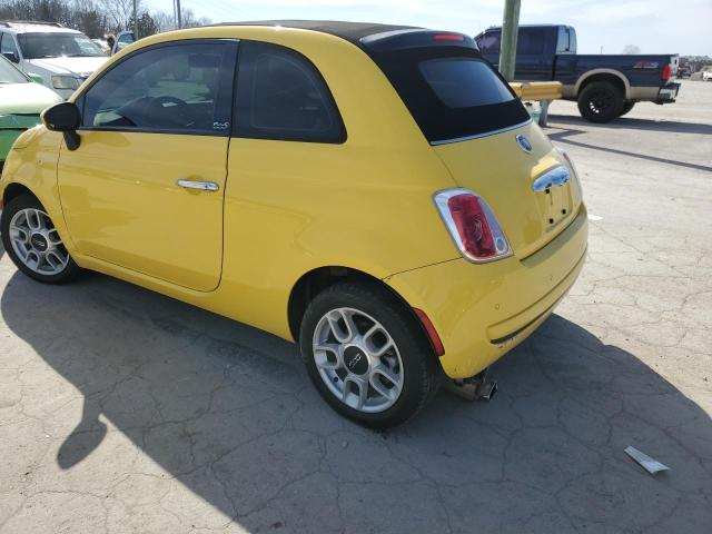 3C3CFFDR8DT596074 - 2013 FIAT 500 POP YELLOW photo 2