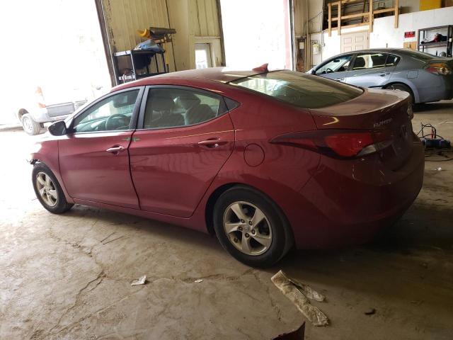 5NPDH4AE7EH474498 - 2014 HYUNDAI ELANTRA SE RED photo 2