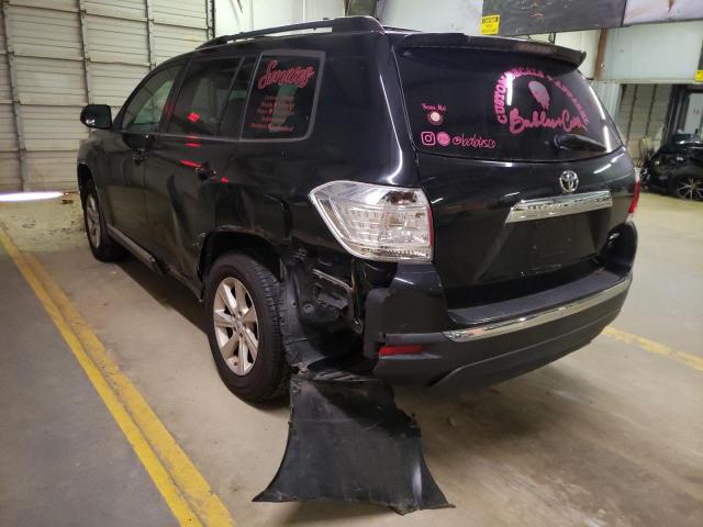 5TDBK3EHXCS126905 - 2012 TOYOTA HIGHLANDER BASE BLACK photo 2