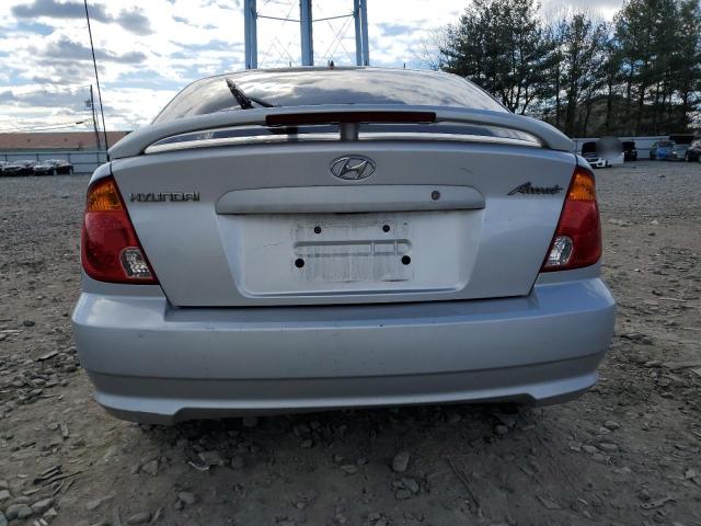 KMHCG35C84U302255 - 2004 HYUNDAI ACCENT GL SILVER photo 6