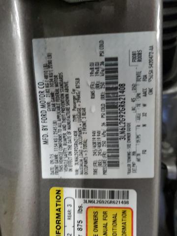 3LN6L2G92GR621408 - 2016 LINCOLN MKZ GRAY photo 12