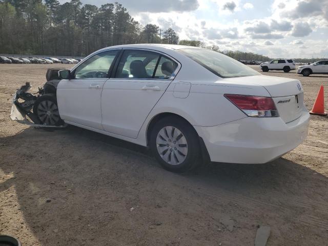 1HGCP26319A165585 - 2009 HONDA ACCORD LX WHITE photo 2