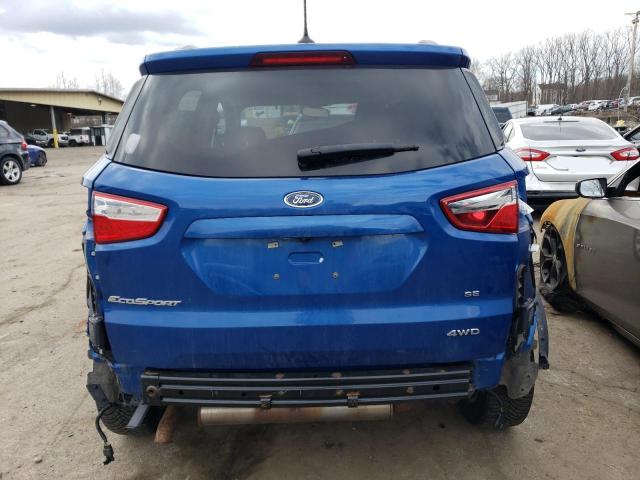 MAJ6S3GL0LC311765 - 2020 FORD ECOSPORT SE BLUE photo 6