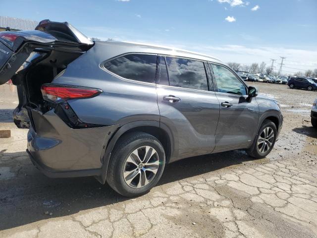 5TDHBRCH3MS535104 - 2021 TOYOTA HIGHLANDER HYBRID XLE GRAY photo 3