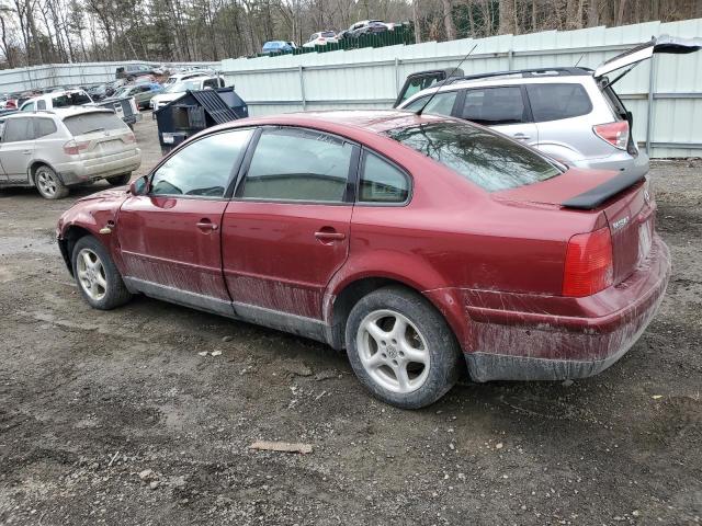 WVWMA63B6XE217421 - 1999 VOLKSWAGEN PASSAT GLS RED photo 2