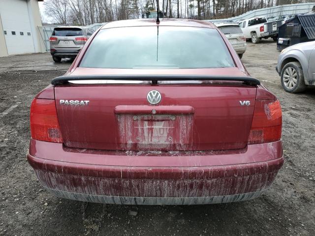 WVWMA63B6XE217421 - 1999 VOLKSWAGEN PASSAT GLS RED photo 6