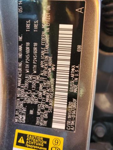 5TDJKRFH5ES044998 - 2014 TOYOTA HIGHLANDER XLE 石墨色 照片 14