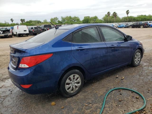 KMHCT4AE7GU076335 - 2016 HYUNDAI ACCENT SE BLUE photo 3