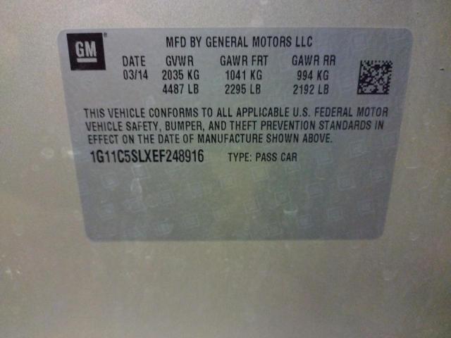 1G11C5SLXEF248916 - 2014 CHEVROLET MALIBU 1LT 金色 照片 12