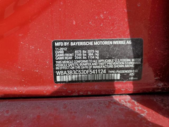 WBA3B3C53DF541124 - 2013 BMW 328 XI RED photo 12