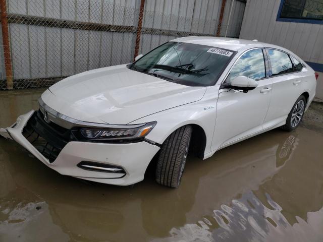 1HGCV3F13KA003750 - 2019 HONDA ACCORD HYBRID WHITE photo 1