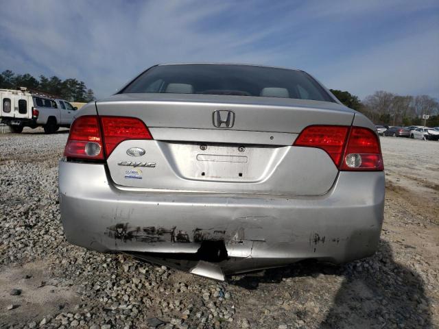 1HGFA16546L029137 - 2006 HONDA CIVIC LX SILVER photo 6