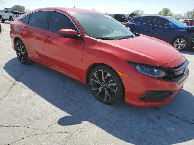 2HGFC2F89LH540135 - 2020 HONDA CIVIC SPORT 红色 照片 4