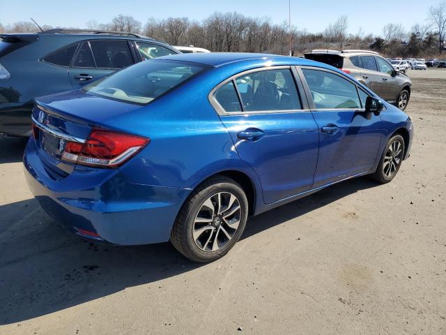 19XFB2F87FE226968 - 2015 HONDA CIVIC EX BLUE photo 3