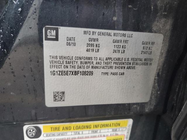 1G1ZE5E7XBF108209 - 2011 CHEVROLET MALIBU LTZ BLACK photo 12