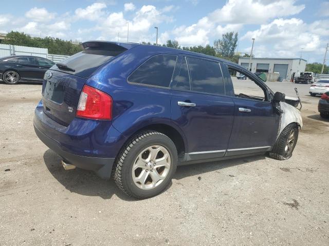 2FMDK4JC3BBA74201 - 2011 FORD EDGE SEL BLUE photo 3