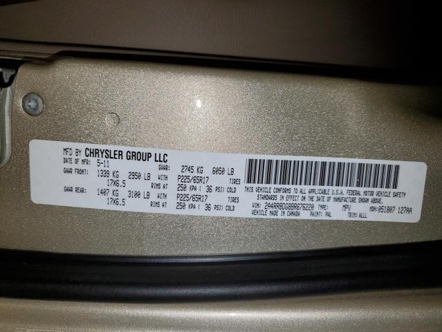 2A4RR8DG8BR676220 - 2011 CHRYSLER TOWN & COU TOURING L BEIGE photo 14