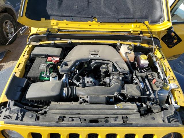 1C4GJXAG5KW528827 - 2019 JEEP WRANGLER SPORT YELLOW photo 11