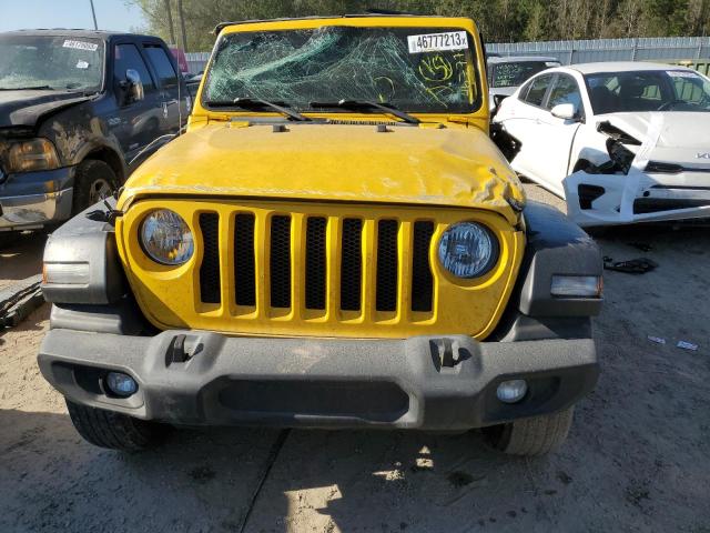 1C4GJXAG5KW528827 - 2019 JEEP WRANGLER SPORT YELLOW photo 5