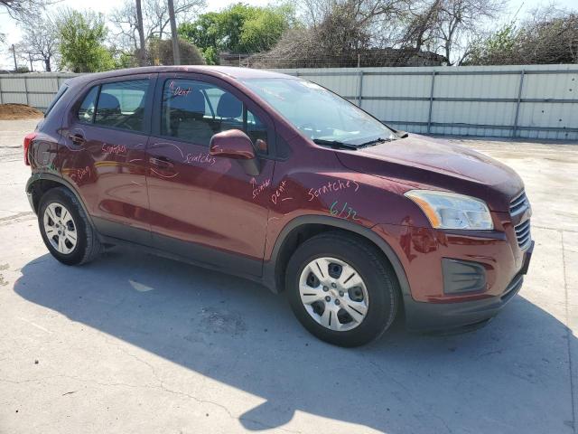 3GNCJKSB9GL223937 - 2016 CHEVROLET TRAX LS MAROON photo 4