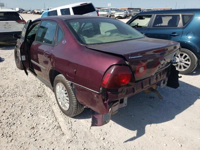 2G1WF52EX49123453 - 2004 CHEVROLET IMPALA BURGUNDY photo 3