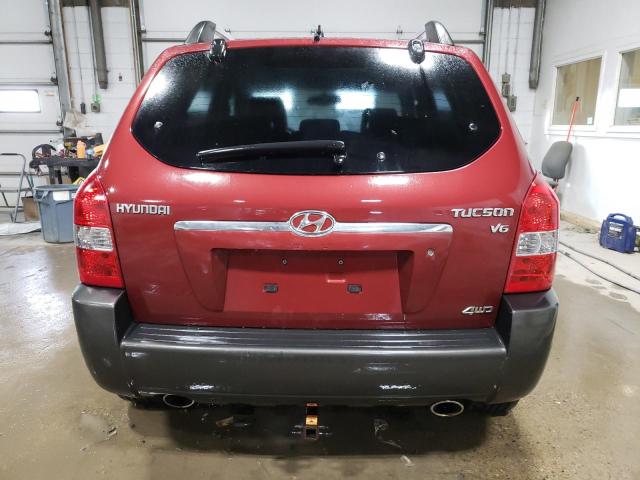 KM8JN72D45U100614 - 2005 HYUNDAI TUCSON GLS BURGUNDY photo 6