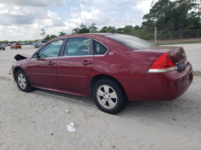 2G1WT57K391279251 - 2009 CHEVROLET IMPALA 1LT BURGUNDY photo 2