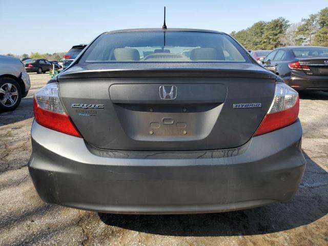 JHMFB4F30CS006675 - 2012 HONDA CIVIC HYBRID L CHARCOAL photo 6