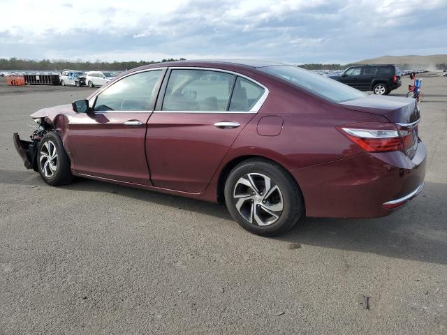 1HGCR2F34GA094468 - 2016 HONDA ACCORD LX MAROON photo 2