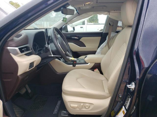 5TDGZRAH2LS000290 - 2020 TOYOTA HIGHLANDER XLE BLUE photo 7