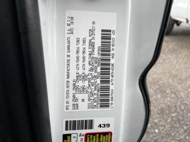 3TYRX5GN3MT006979 - 2021 TOYOTA TACOMA ACCESS CAB 白色 照片 10