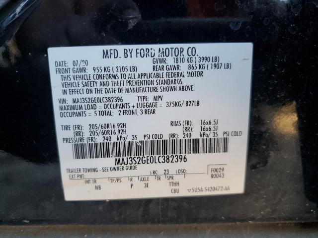 MAJ3S2GE0LC382396 - 2020 FORD ECOSPORT SE 黑色 照片 13