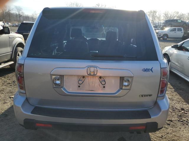 2HKYF18107H524606 - 2007 HONDA PILOT LX SILVER photo 6