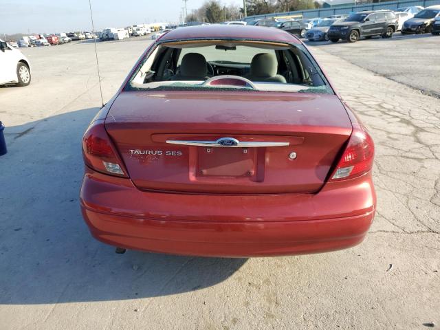 1FAFP55U11G212208 - 2001 FORD TAURUS SES RED photo 6