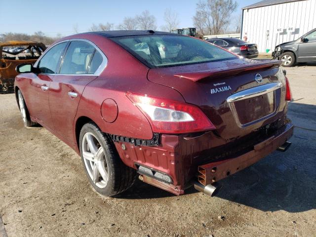 1N4AA5AP9AC868692 - 2010 NISSAN MAXIMA S MAROON photo 2