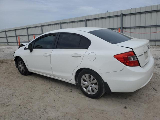 19XFB2F59CE061667 - 2012 HONDA CIVIC LX WHITE photo 2