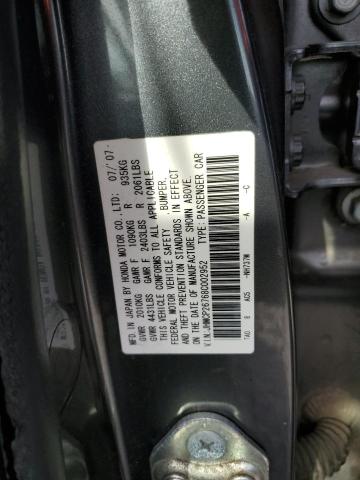 JHMCP26768C002952 - 2008 HONDA ACCORD EX GRAY photo 12