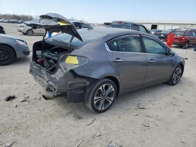 KNAFX4A80F5392892 - 2015 KIA FORTE EX GRAY photo 3