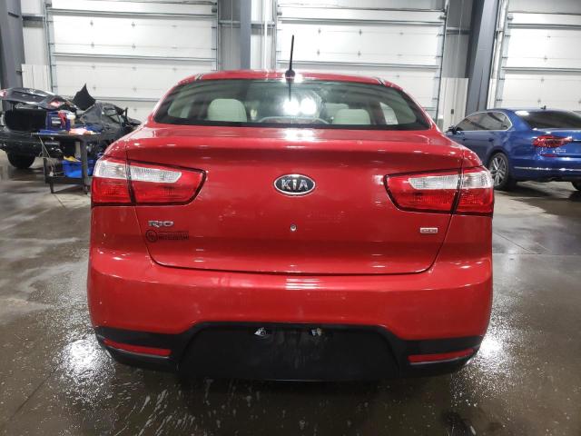 KNADM4A31D6124266 - 2013 KIA RIO LX RED photo 6