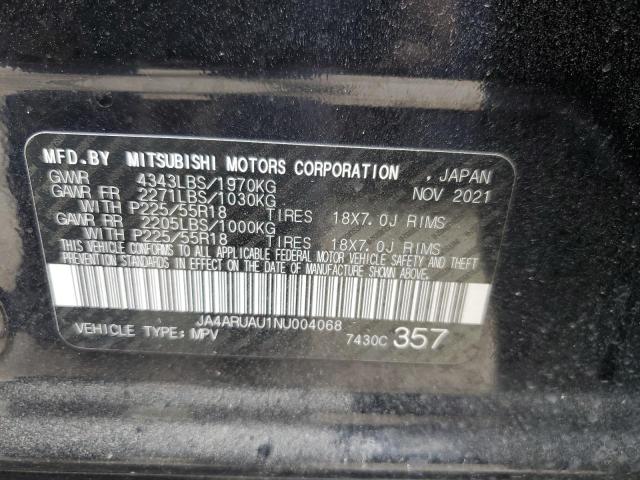 JA4ARUAU1NU004068 - 2022 MITSUBISHI OUTLANDER ES BLACK photo 13