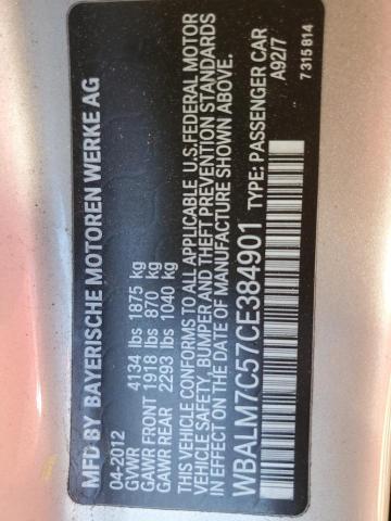 WBALM7C57CE384901 - 2012 BMW Z4 SDRIVE35I GOLD photo 13