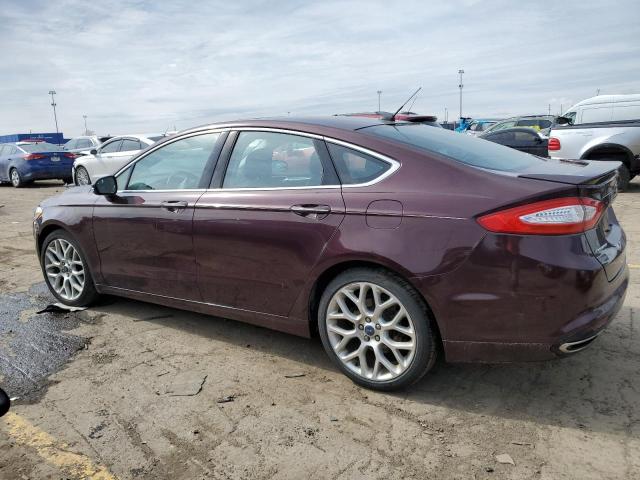 3FA6P0K99DR320608 - 2013 FORD FUSION TITANIUM MAROON photo 2