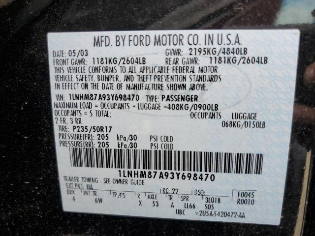 1LNHM87A93Y698470 - 2003 LINCOLN LS Qara foto 12