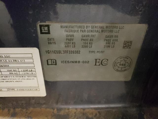 1G11C5SL3FF339382 - 2015 CHEVROLET MALIBU 1LT BLUE photo 12